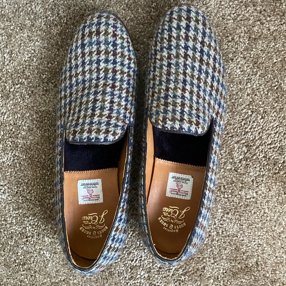 J. Crew Camden Harris Tweed Slip-On Loafers Sz 11.5